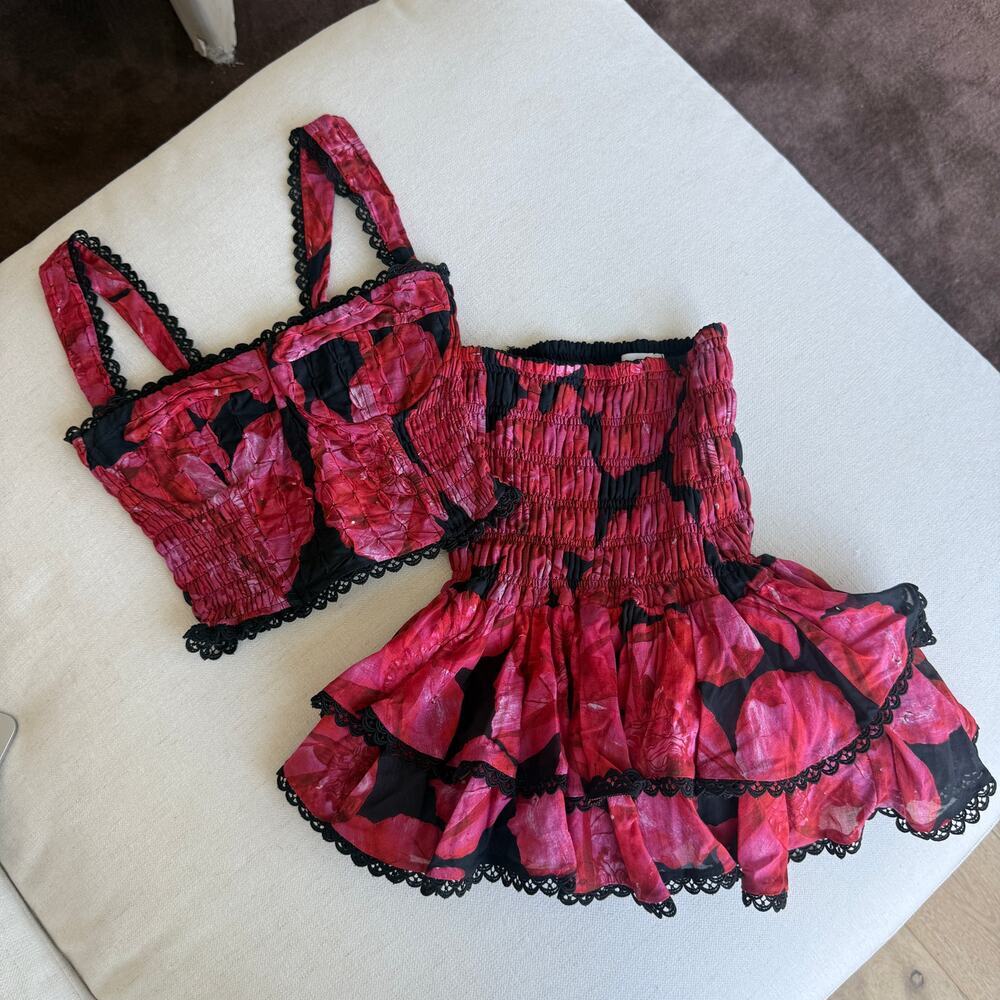 Charo Ruiz Skirt Set Black Blossom - Picture 2 of 5